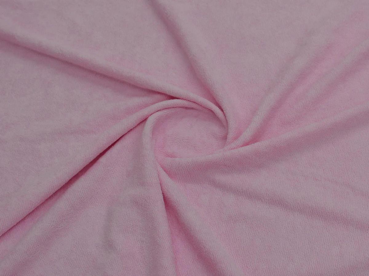 Close-up of soft light pink towel fabric from Bean Design hoodie