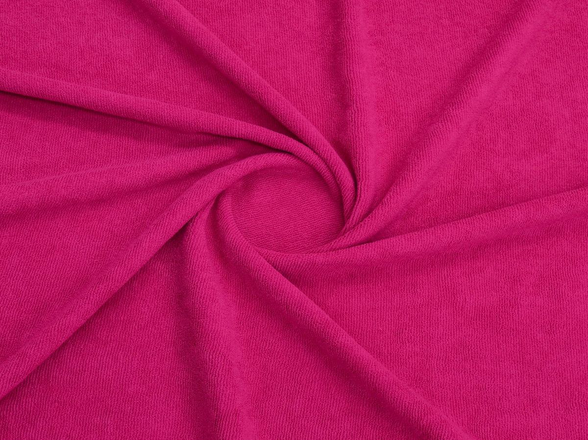 Close-up of soft pink towel fabric from Bean Design hoodie
