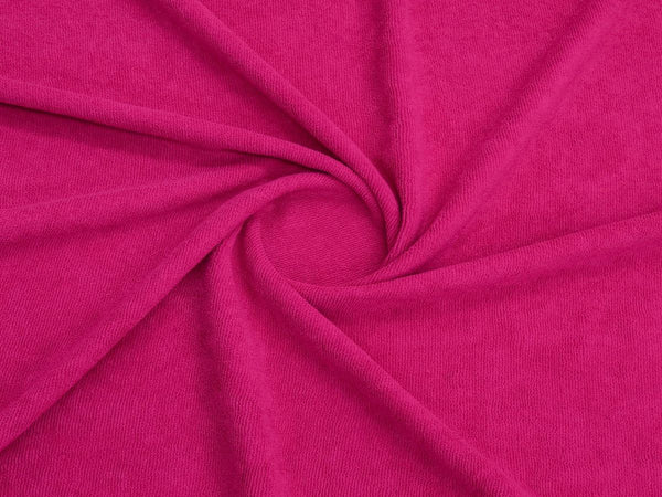 Close-up of soft pink towel fabric from Bean Design hoodie